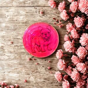 Pink Dog-Themed Phone Holder Popsocket